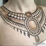 Фото Мехенди на шее от 02.08.2018 №111 - Mehendi on the neck - tatufoto.com