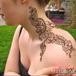 Фото Мехенди на шее от 02.08.2018 №141 - Mehendi on the neck - tatufoto.com