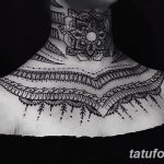Фото Мехенди на шее от 02.08.2018 №159 - Mehendi on the neck - tatufoto.com