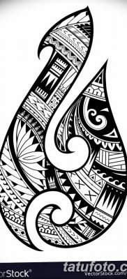 Maori style tattoo. Aboriginal fish hook symbol