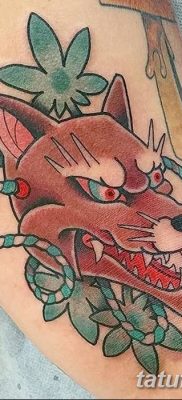 Фото рисунок тату Кицунэ от 10.08.2018 №005 — drawing of tattoo Kitsune — tatufoto.com