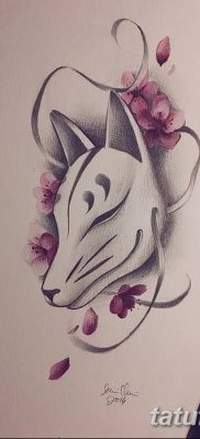 Фото рисунок тату Кицунэ от 10.08.2018 №024 — drawing of tattoo Kitsune — tatufoto.com