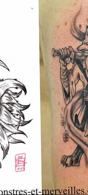 Фото рисунок тату Кицунэ от 10.08.2018 №152 — drawing of tattoo Kitsune — tatufoto.com
