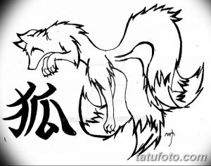 Фото рисунок тату Кицунэ от 10.08.2018 №157 - drawing of tattoo Kitsune - tatufoto.com