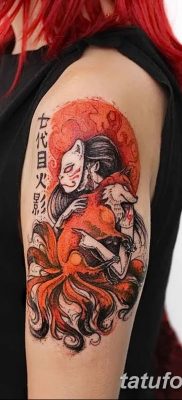 Фото рисунок тату Кицунэ от 10.08.2018 №169 — drawing of tattoo Kitsune — tatufoto.com