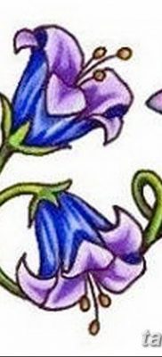Фото рисунок тату цветок колокольчик от 10.08.2018 №007 — flower bell tatto — tatufoto.com