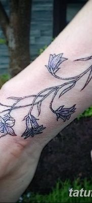 Фото рисунок тату цветок колокольчик от 10.08.2018 №012 — flower bell tatto — tatufoto.com