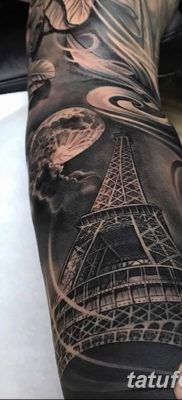 Фото тату Эйфелева башня 22.08.2018 №040 — tattoo The Eiffel Tower — tatufoto.com