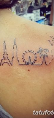 Фото тату Эйфелева башня 22.08.2018 №041 — tattoo The Eiffel Tower — tatufoto.com
