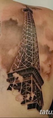 Фото тату Эйфелева башня 22.08.2018 №042 — tattoo The Eiffel Tower — tatufoto.com
