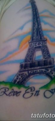 Фото тату Эйфелева башня 22.08.2018 №047 — tattoo The Eiffel Tower — tatufoto.com