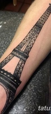 Фото тату Эйфелева башня 22.08.2018 №050 — tattoo The Eiffel Tower — tatufoto.com