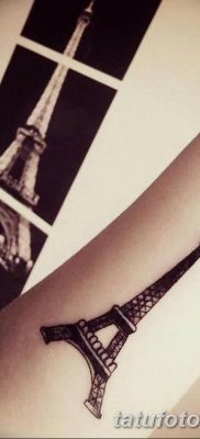 Фото тату Эйфелева башня 22.08.2018 №060 — tattoo The Eiffel Tower — tatufoto.com
