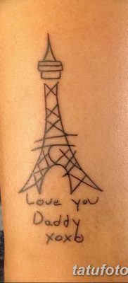 Фото тату Эйфелева башня 22.08.2018 №062 — tattoo The Eiffel Tower — tatufoto.com