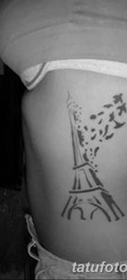Фото тату Эйфелева башня 22.08.2018 №068 — tattoo The Eiffel Tower — tatufoto.com