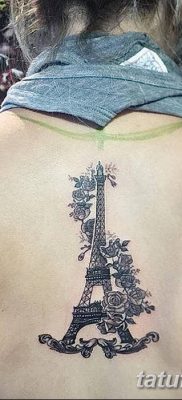 Фото тату Эйфелева башня 22.08.2018 №070 — tattoo The Eiffel Tower — tatufoto.com