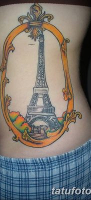 Фото тату Эйфелева башня 22.08.2018 №071 — tattoo The Eiffel Tower — tatufoto.com