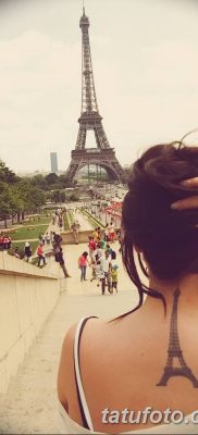 Фото тату Эйфелева башня 22.08.2018 №073 — tattoo The Eiffel Tower — tatufoto.com