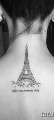 Фото тату Эйфелева башня 22.08.2018 №074 — tattoo The Eiffel Tower — tatufoto.com