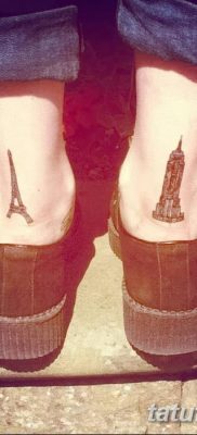 Фото тату Эйфелева башня 22.08.2018 №078 — tattoo The Eiffel Tower — tatufoto.com