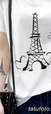 Фото тату Эйфелева башня 22.08.2018 №079 — tattoo The Eiffel Tower — tatufoto.com