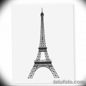 Фото тату Эйфелева башня 22.08.2018 №081 - tattoo The Eiffel Tower - tatufoto.com