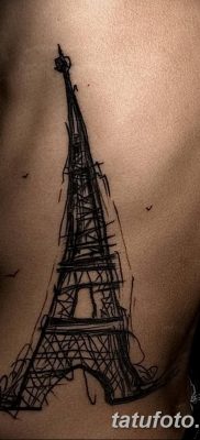 Фото тату Эйфелева башня 22.08.2018 №082 — tattoo The Eiffel Tower — tatufoto.com