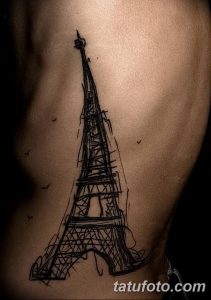 Фото тату Эйфелева башня 22.08.2018 №082 - tattoo The Eiffel Tower - tatufoto.com