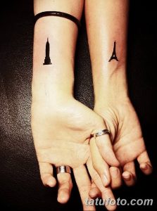 Фото тату Эйфелева башня 22.08.2018 №083 - tattoo The Eiffel Tower - tatufoto.com