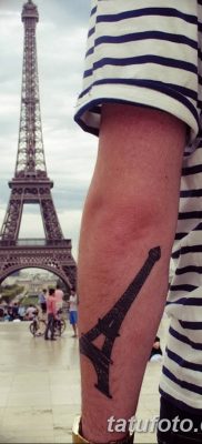 Фото тату Эйфелева башня 22.08.2018 №086 — tattoo The Eiffel Tower — tatufoto.com