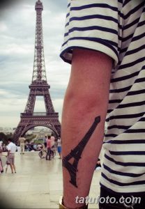 Фото тату Эйфелева башня 22.08.2018 №086 - tattoo The Eiffel Tower - tatufoto.com