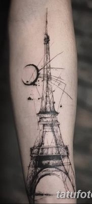 Фото тату Эйфелева башня 22.08.2018 №091 — tattoo The Eiffel Tower — tatufoto.com