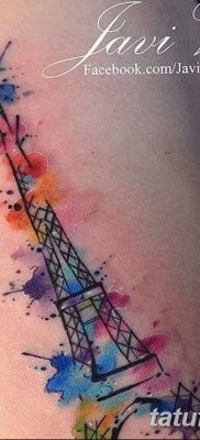 Фото тату Эйфелева башня 22.08.2018 №093 — tattoo The Eiffel Tower — tatufoto.com
