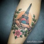 Фото тату Эйфелева башня 22.08.2018 №105 - tattoo The Eiffel Tower - tatufoto.com