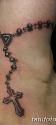 Rosary Beads Around Ankle Tattoos Rosary Beads On Foot Tattoo —