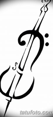 Фото тату виолончель от 04.08.2018 №001 — tattoo cello — tatufoto.com