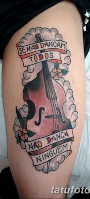 Фото тату виолончель от 04.08.2018 №004 — tattoo cello — tatufoto.com