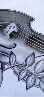 Фото тату виолончель от 04.08.2018 №005 — tattoo cello — tatufoto.com