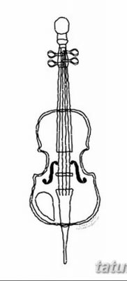 Фото тату виолончель от 04.08.2018 №007 — tattoo cello — tatufoto.com