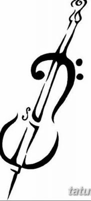 Фото тату виолончель от 04.08.2018 №025 — tattoo cello — tatufoto.com