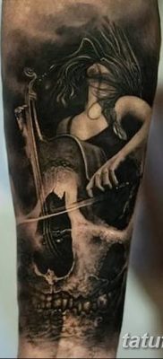 Фото тату виолончель от 04.08.2018 №029 — tattoo cello — tatufoto.com