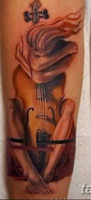 Фото тату виолончель от 04.08.2018 №047 — tattoo cello — tatufoto.com