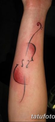 Фото тату виолончель от 04.08.2018 №060 — tattoo cello — tatufoto.com