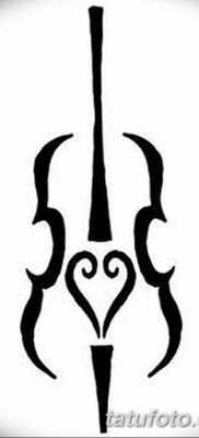 Фото тату виолончель от 04.08.2018 №062 — tattoo cello — tatufoto.com