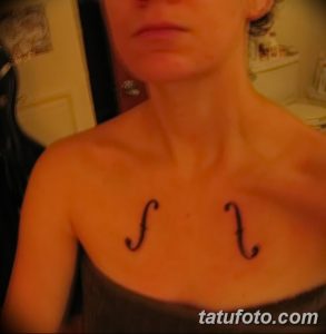 Фото тату виолончель от 04.08.2018 №071 - tattoo cello - tatufoto.com