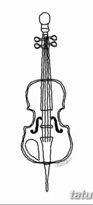 Фото тату виолончель от 04.08.2018 №075 — tattoo cello — tatufoto.com