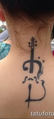 Фото тату виолончель от 04.08.2018 №081 — tattoo cello — tatufoto.com