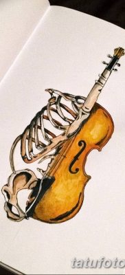 Фото тату виолончель от 04.08.2018 №085 — tattoo cello — tatufoto.com