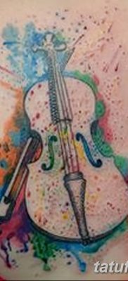 Фото тату виолончель от 04.08.2018 №087 — tattoo cello — tatufoto.com