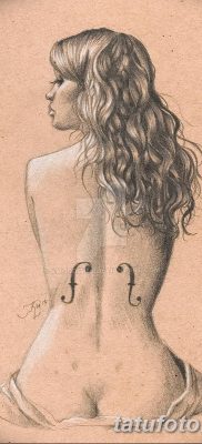 Фото тату виолончель от 04.08.2018 №089 — tattoo cello — tatufoto.com